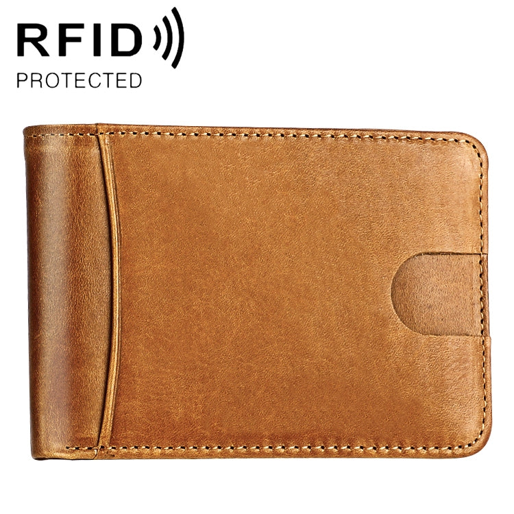 KB186 Porta carte di credito in pelle con texture Mini Crazy Horse RFID antimagnetico per uomo e donna