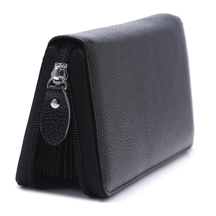 902 Borsa per cellulare con portafoglio a mano di grande capacità con texture Litchi RFID antimagnetica con slot per carte