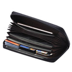 902 Borsa per cellulare con portafoglio a mano di grande capacità con texture Litchi RFID antimagnetica con slot per carte