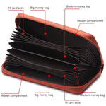 902 Borsa per cellulare con portafoglio a mano di grande capacità con texture Litchi RFID antimagnetica con slot per carte