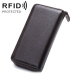 902 Borsa per cellulare con portafoglio a mano di grande capacità con texture Litchi RFID antimagnetica con slot per carte