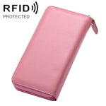 902 Borsa per cellulare con portafoglio a mano di grande capacità con texture Litchi RFID antimagnetica con slot per carte