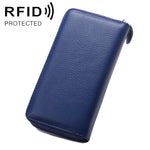902 Borsa per cellulare con portafoglio a mano di grande capacità con texture Litchi RFID antimagnetica con slot per carte