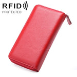 902 Borsa per cellulare con portafoglio a mano di grande capacità con texture Litchi RFID antimagnetica con slot per carte