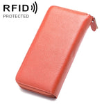 902 Borsa per cellulare con portafoglio a mano di grande capacità con texture Litchi RFID antimagnetica con slot per carte