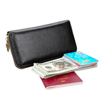906 Borsa per cellulare con portafoglio a mano di grande capacità con texture Litchi RFID antimagnetica con slot per carte