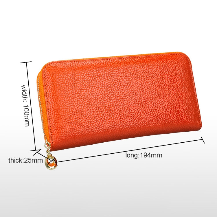 906 Borsa per cellulare con portafoglio a mano di grande capacità con texture Litchi RFID antimagnetica con slot per carte