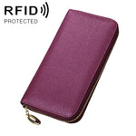 906 Borsa per cellulare con portafoglio a mano di grande capacità con texture Litchi RFID antimagnetica con slot per carte