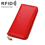 906 Borsa per cellulare con portafoglio a mano di grande capacità con texture Litchi RFID antimagnetica con slot per carte