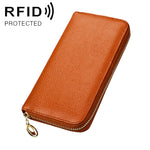 906 Borsa per cellulare con portafoglio a mano di grande capacità con texture Litchi RFID antimagnetica con slot per carte