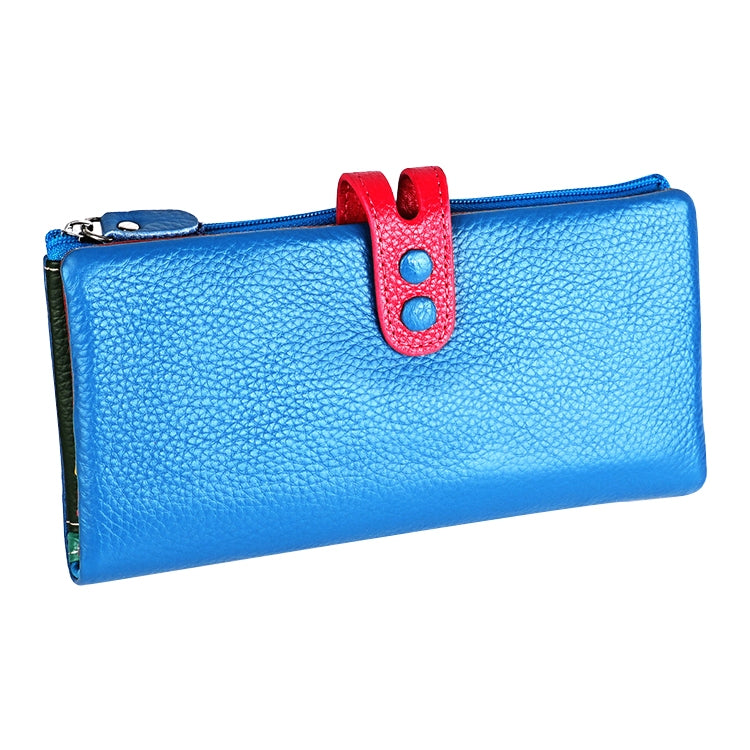 Portafoglio da donna con cerniera in pelle con texture Litchi 3572 Borsa di grande capacità