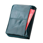 Portafoglio con cerniera in pelle Crazy Horse RFID antimagnetico