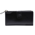 8236 Portafoglio da donna in pelle cerata a olio multifunzione RFID antimagnetico Borsa di grande capacità