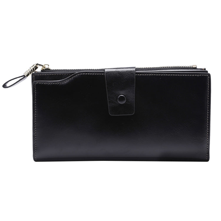 8236 Portafoglio da donna in pelle cerata a olio multifunzione RFID antimagnetico Borsa di grande capacità