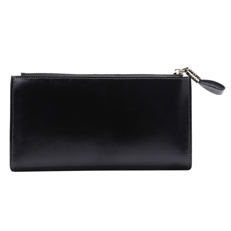 8236 Portafoglio da donna in pelle cerata a olio multifunzione RFID antimagnetico Borsa di grande capacità