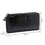 8236 Portafoglio da donna in pelle cerata a olio multifunzione RFID antimagnetico Borsa di grande capacità