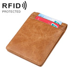 9037 Portafoglio in pelle con texture Crazy Horse RFID antimagnetico per uomo e donna