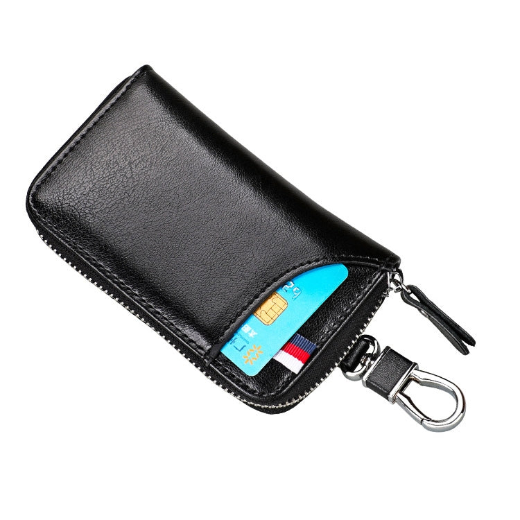9102 Borsa porta chiavi in pelle con cerniera multifunzione appesa alla vita