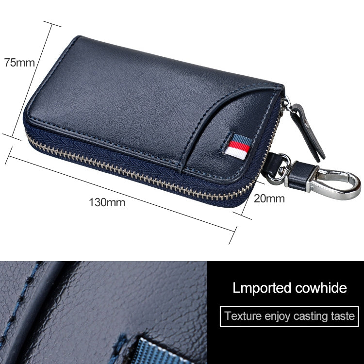 9102 Borsa porta chiavi in pelle con cerniera multifunzione appesa alla vita