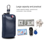9102 Borsa porta chiavi in pelle con cerniera multifunzione appesa alla vita