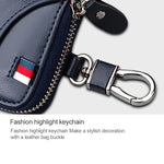 9102 Borsa porta chiavi in pelle con cerniera multifunzione appesa alla vita
