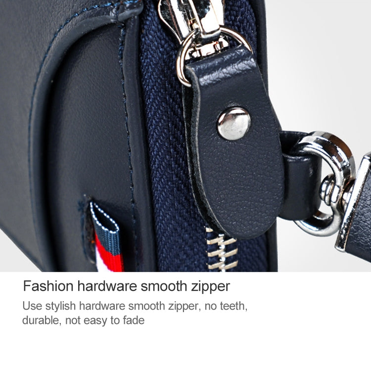 9102 Borsa porta chiavi in pelle con cerniera multifunzione appesa alla vita