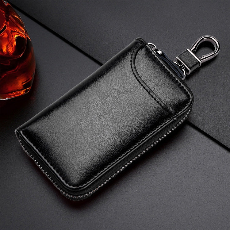 9105 Borsa porta chiavi in pelle con cerniera di grande capacità appesa alla vita Portafoglio multifunzione