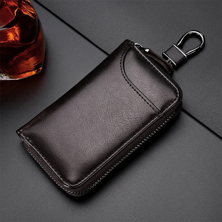 9105 Borsa porta chiavi in pelle con cerniera di grande capacità appesa alla vita Portafoglio multifunzione