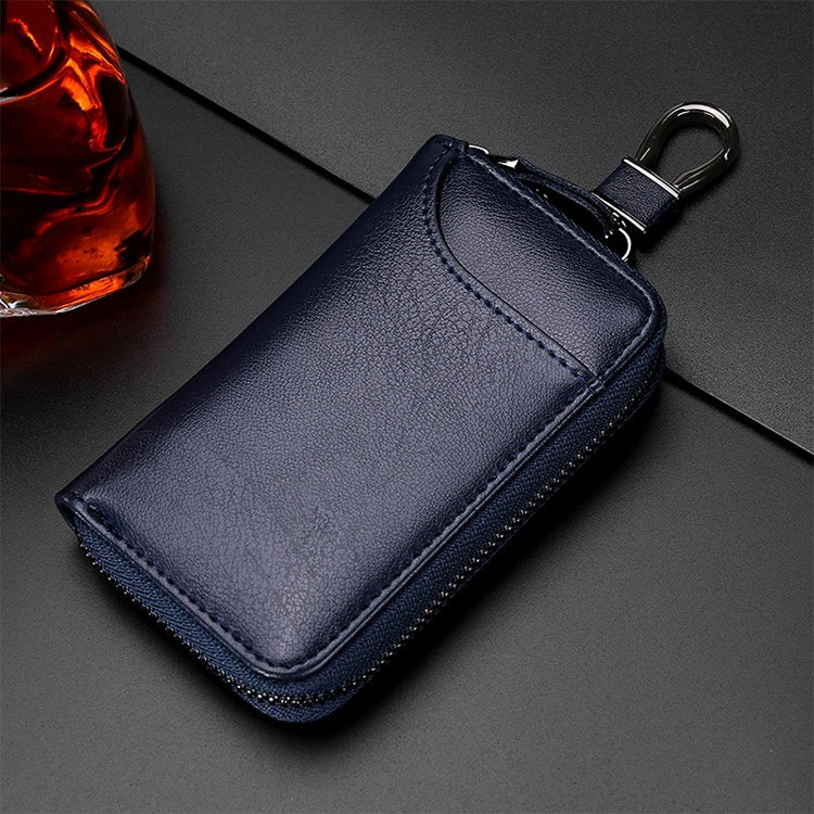 9105 Borsa porta chiavi in pelle con cerniera di grande capacità appesa alla vita Portafoglio multifunzione