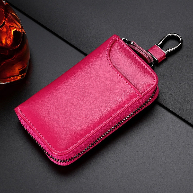 9105 Borsa porta chiavi in pelle con cerniera di grande capacità appesa alla vita Portafoglio multifunzione