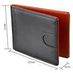 9602 Portafoglio in pelle con texture Mini Crazy Horse RFID antimagnetico, 9602
