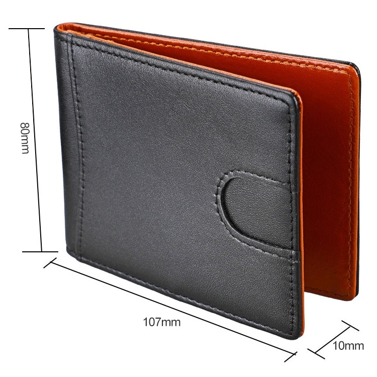 9602 Portafoglio in pelle con texture Mini Crazy Horse RFID antimagnetico, 9602