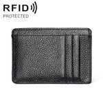 Portafoglio porta carte in pelle con texture litchi RFID antimagnetico KB37 per uomo e donna