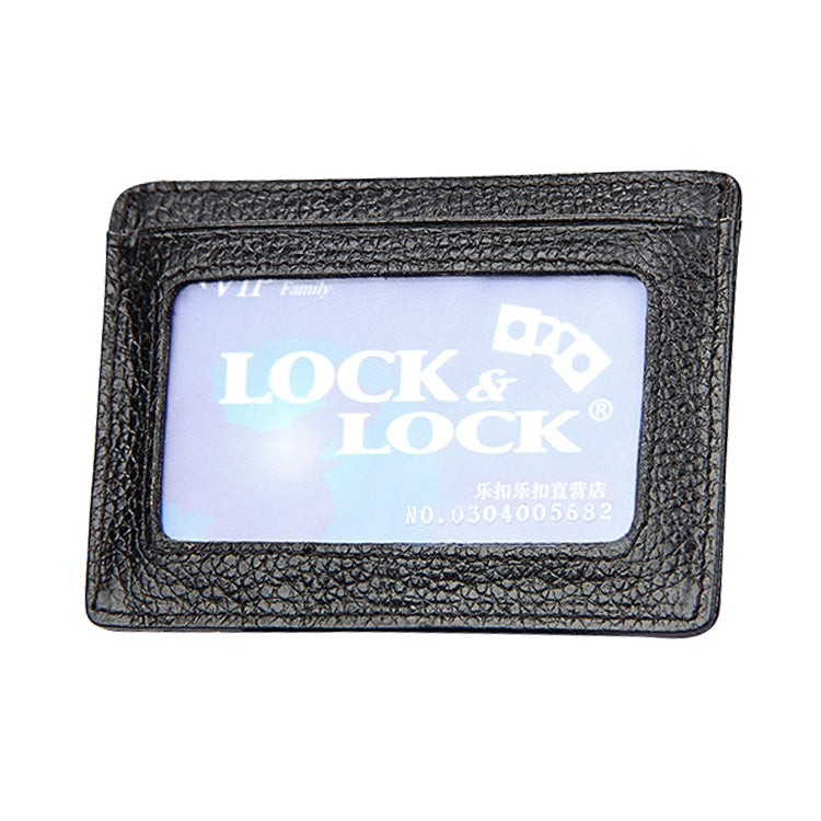 Portafoglio porta carte in pelle con texture litchi RFID antimagnetico KB37 per uomo e donna