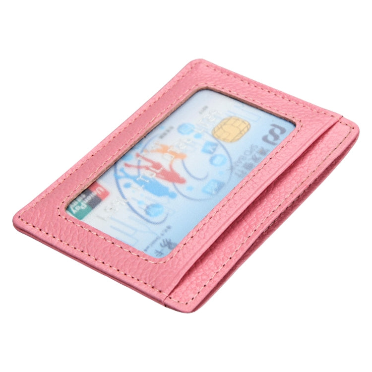 Portafoglio porta carte in pelle con texture litchi RFID antimagnetico KB37 per uomo e donna