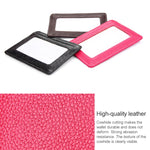 Portafoglio porta carte in pelle con texture litchi RFID antimagnetico KB37 per uomo e donna