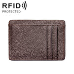 Portafoglio porta carte in pelle con texture litchi RFID antimagnetico KB37 per uomo e donna