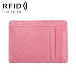 Portafoglio porta carte in pelle con texture litchi RFID antimagnetico KB37 per uomo e donna