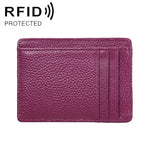 Portafoglio porta carte in pelle con texture litchi RFID antimagnetico KB37 per uomo e donna