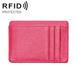Portafoglio porta carte in pelle con texture litchi RFID antimagnetico KB37 per uomo e donna