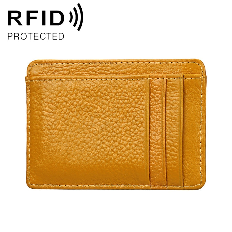 Portafoglio porta carte in pelle con texture litchi RFID antimagnetico KB37 per uomo e donna