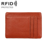 Portafoglio porta carte in pelle con texture litchi RFID antimagnetico KB37 per uomo e donna