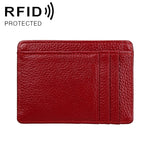 Portafoglio porta carte in pelle con texture litchi RFID antimagnetico KB37 per uomo e donna