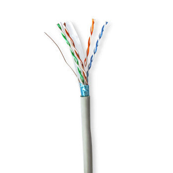 Network Cable Roll | CAT6 | Solid | F/UTP | CCA | 305.0 m | Indoor | Round | PVC | Grey | Pull Box