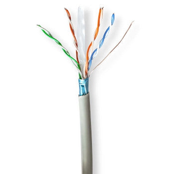 Network Cable Roll | CAT6 | Stranded | F/UTP | CCA | 305.0 m | Indoor | Round | PVC | Grey | Pull Box