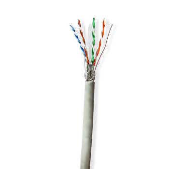 Network Cable Roll | CAT6 | Solid | S/FTP | CCA | 305.0 m | Indoor | Round | PVC | Grey | Pull Box