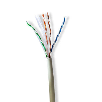 Network Cable Roll | CAT6 | Stranded | U/UTP | Bare Copper | 305.0 m | Indoor | Round | LSZH | Gray | Pull Box