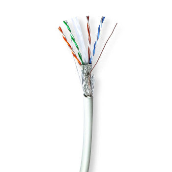 Network Cable Roll | CAT6 | Solid | S/FTP | Bare Copper | 305.0 m | Indoor | Round | LSZH | Gray | Pull Box