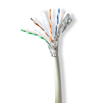 Network Cable Roll | CAT6a | Solid | S/FTP | Copper | 100.0 m | Indoor | Round | LSZH | Grey | Gift Box