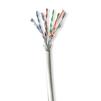 Network Cable Roll | CAT7 | Solid | S/FTP | Bare Copper | 50.0 m | Indoor | Round | LSZH | Gray | Pull Box